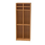 Schulranzenregal, 160 cm hoch,  60x40 cm (B/T), 4 Fächer, 2-spaltig, 